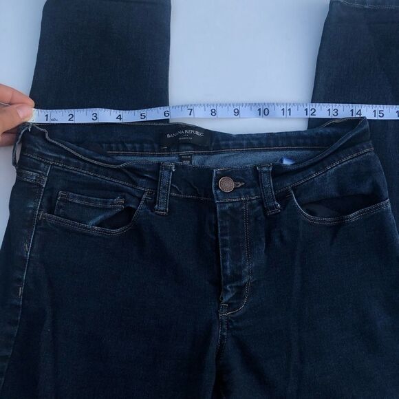 Banana republic dark wash Rinse mid rise skinny jeans -6R - Picture 11 of 12